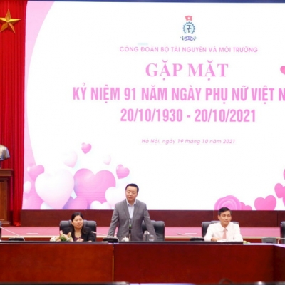 Bộ TN&MT gặp mặt kỷ niệm 91 năm ngày thành lập Hội Liên hiệp Phụ nữ Việt Nam